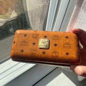 MCM Cognac Viseto Eyeglass Case